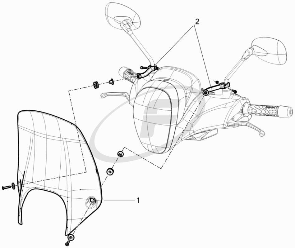 949x800 Piaggio 673515 Windscreen