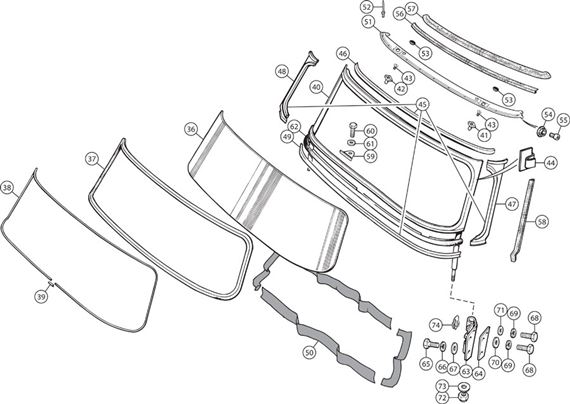 570x404 Triumph Tr4 250 Windscreen And Frame Rimmer Bros