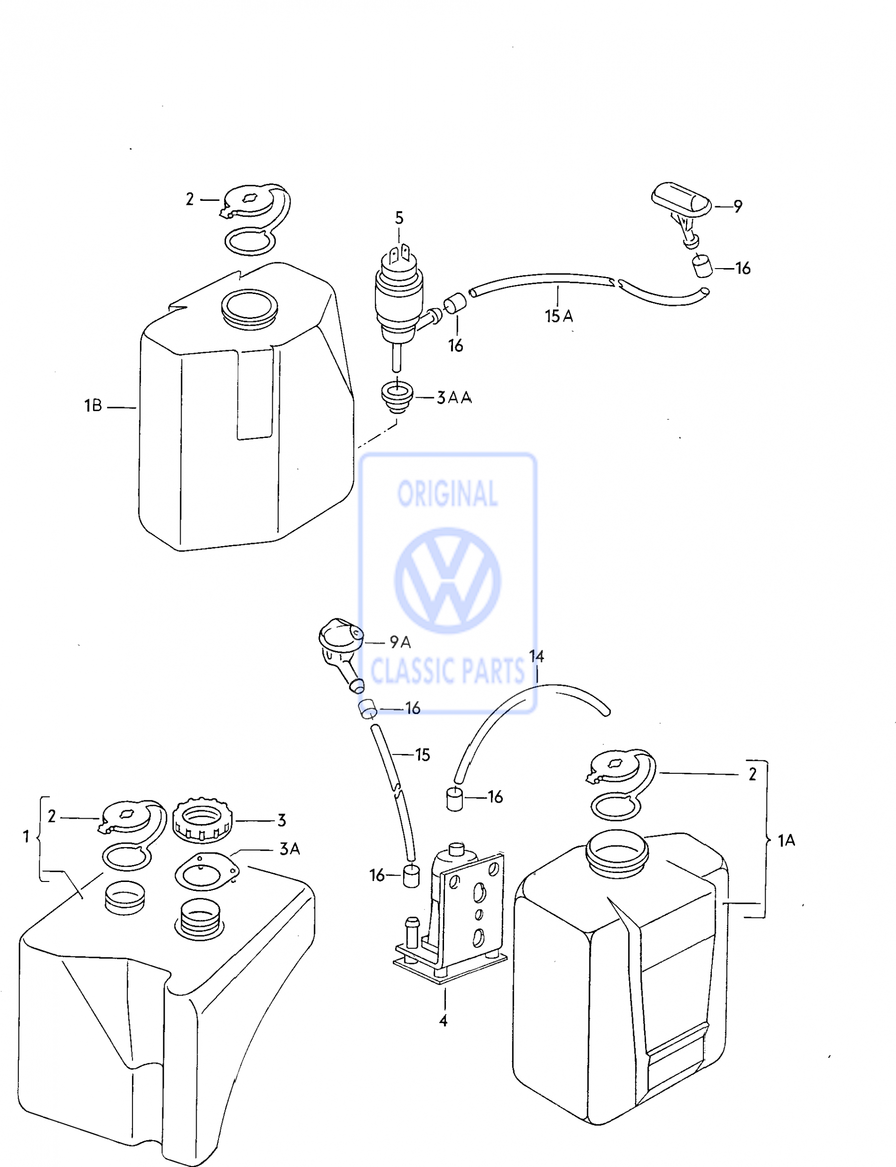 1800x2342 Water Spray Jet For Windscreen Washer For Golf Mk1 And Other