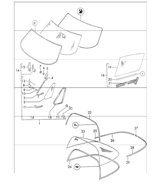 545x628 Buy Porsche 911912 (1965 1989) Windscreen Amp Window Design 911
