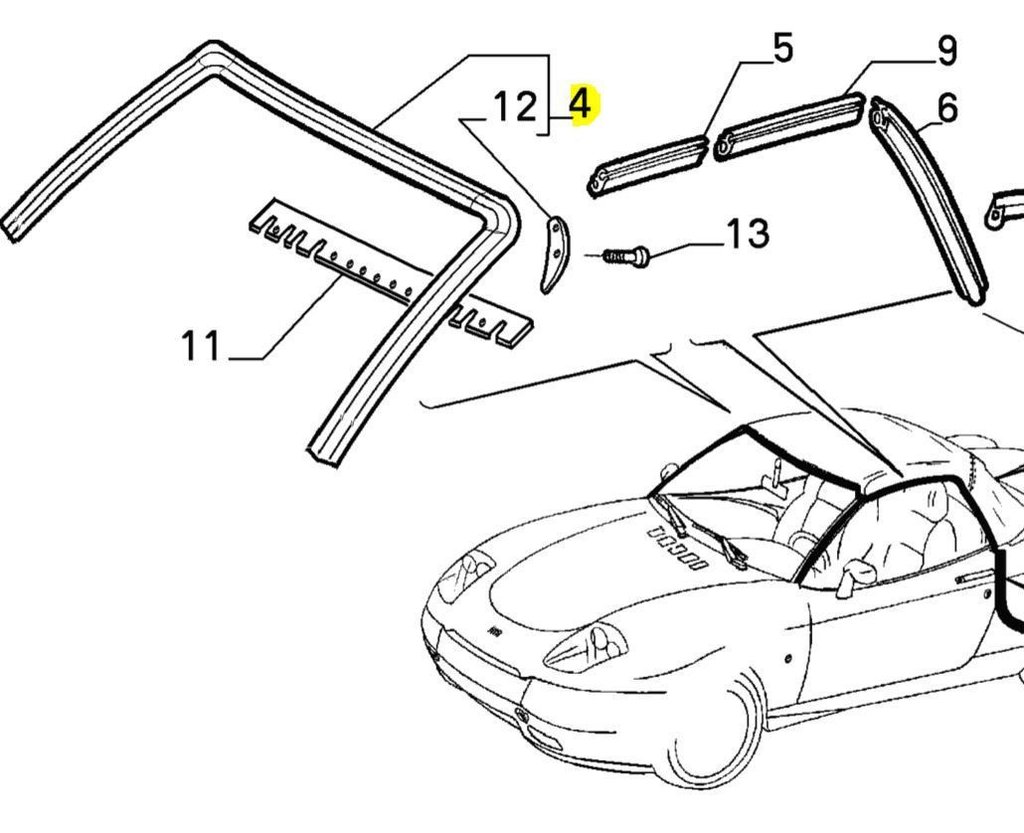 1024x833 Fiat Barchetta Rubber Windscreen Scuttle