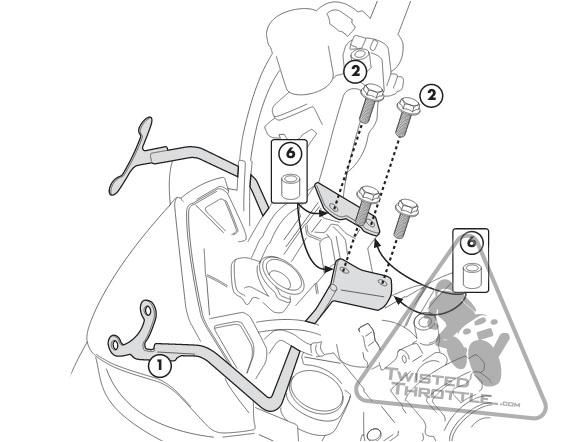 566x442 Givi A1101a Mounting Hardware Kit Givi 247a Windscreen