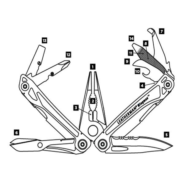 600x600 Leatherman Wingman 14 In 1 Tools East Marine Asia, Marine Parts