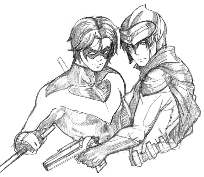 650x564 Nightwing, Wingman Sketch By Operapink