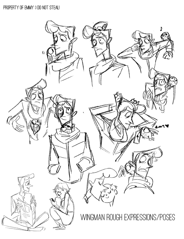 618x800 The Art Of Emily Choi More Wingman + Doodles