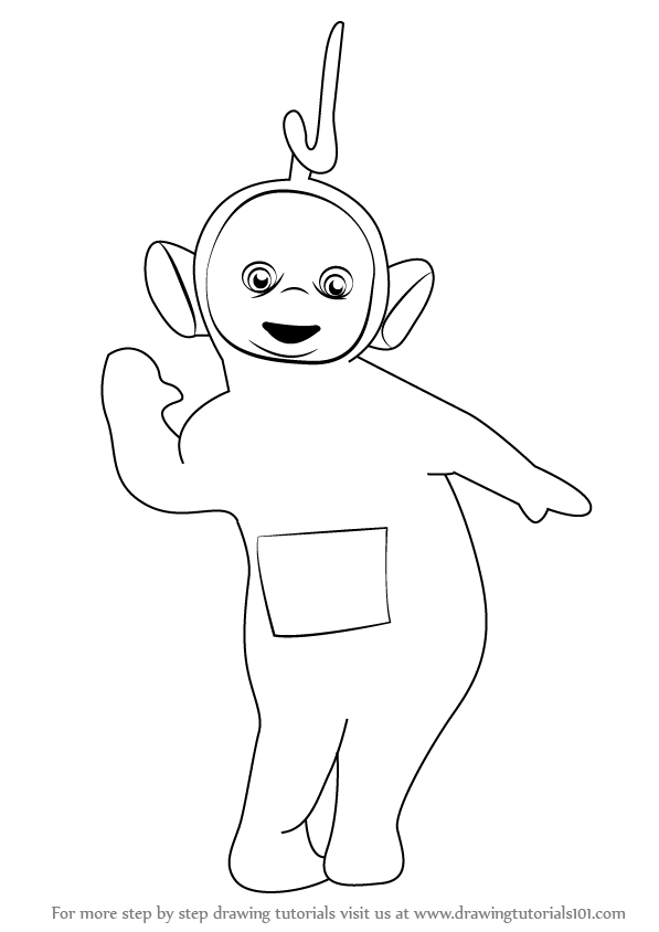 597x844 Learn How To Draw Laa Laa From Teletubbies (Teletubbies) Step By