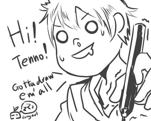 600x480 Warframe Human Looks Long Time Didn'T Update And Excalibur Sketch