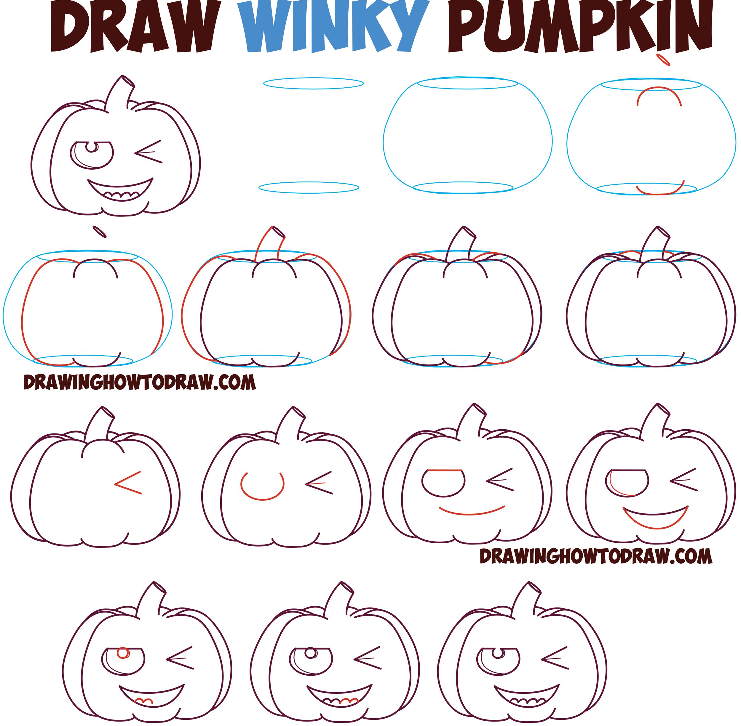 2500x2452 Huge Guide To Drawing Cartoon Pumpkin Faces Jack O'Lantern Faces
