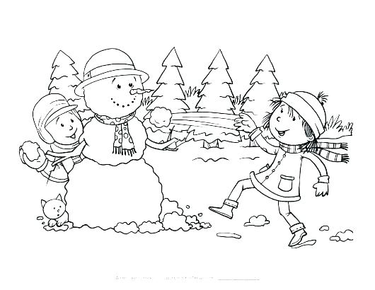 530x410 Winter Printable Coloring Pages Winter Wonderland Printable