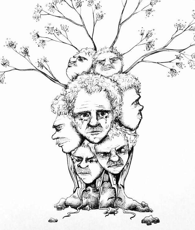628x740 Tree Of Wisdom Drawing By Carrie Bull