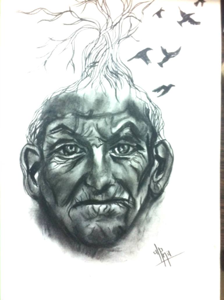 770x1031 Saatchi Art Wisdom Drawing By Alpna Kataria