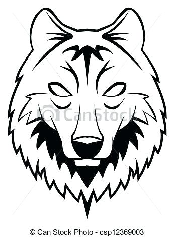 346x470 Wolf Head Drawing