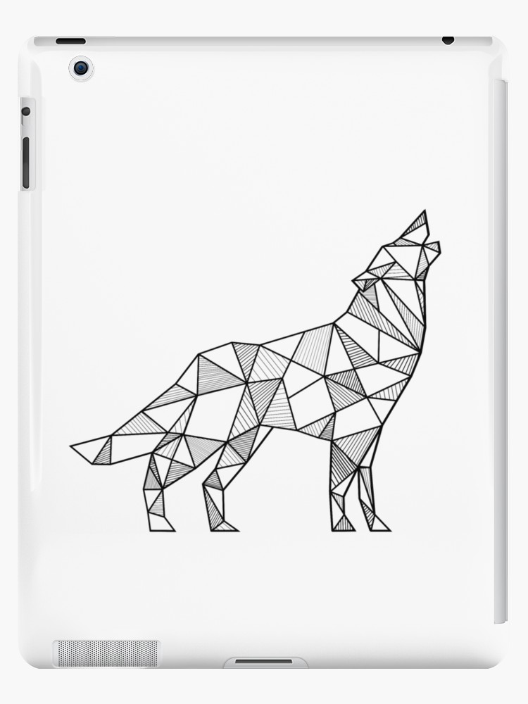 750x1000 Howling Wolf Geometric Ipad Cases Amp Skins By Alcateiaart Redbubble
