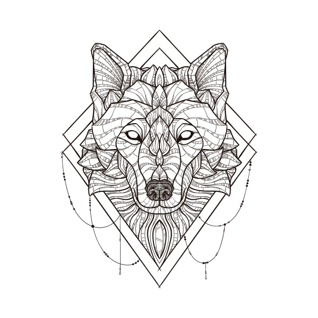 Wolf Geometric Drawing at GetDrawings | Free download