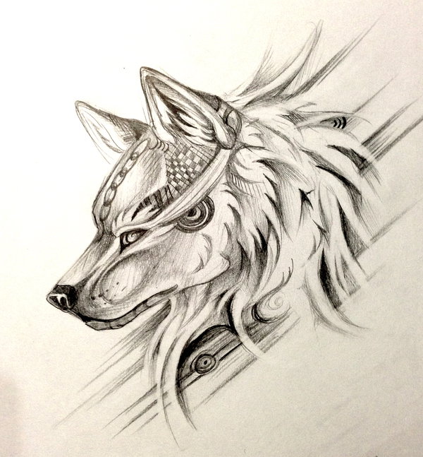 600x647 Wolf Head Design By Lucky978