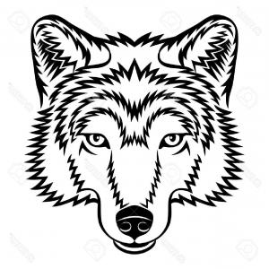 300x300 Black And White Wolf Head Design Element Image Arenawp