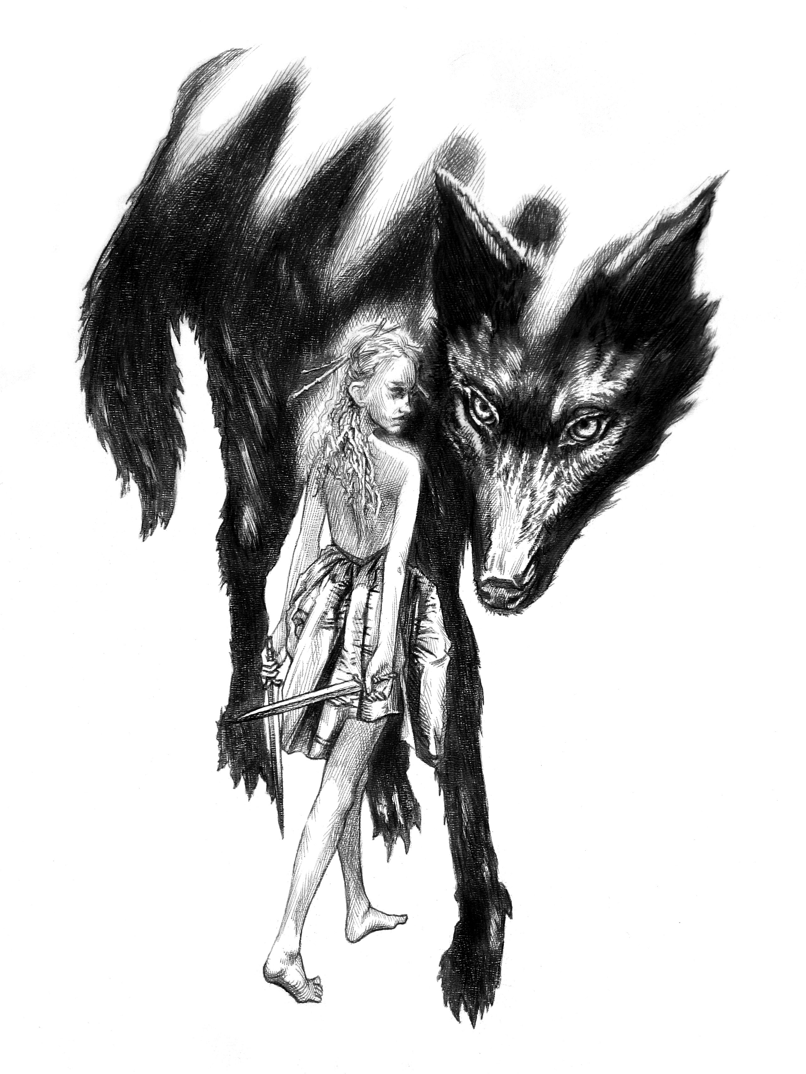 2568x3423 Collection Of Wolf Woman Drawing High Quality, Free Cliparts