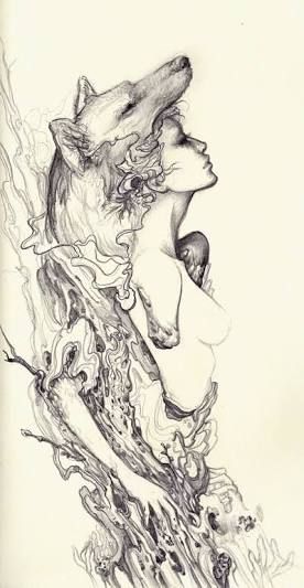 276x533 Image Result For Wolf Woman Art Ink Cool Wolf