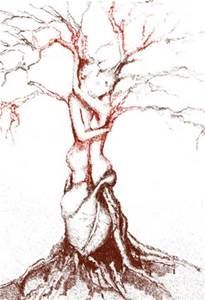 205x300 Tree Drawing Heart With Man And Woman Intertwined In Tree