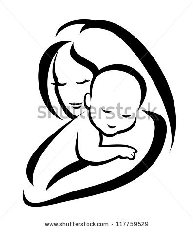 396x470 Mother And Baby Clipart Amma