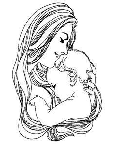 236x294 Tender Moment Mother Holding Child Drawing