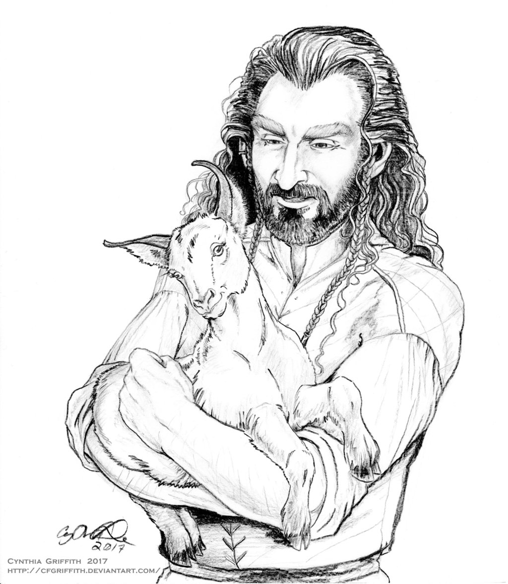 1024x1177 Thorin Holding Baby Goat By Cfgriffith