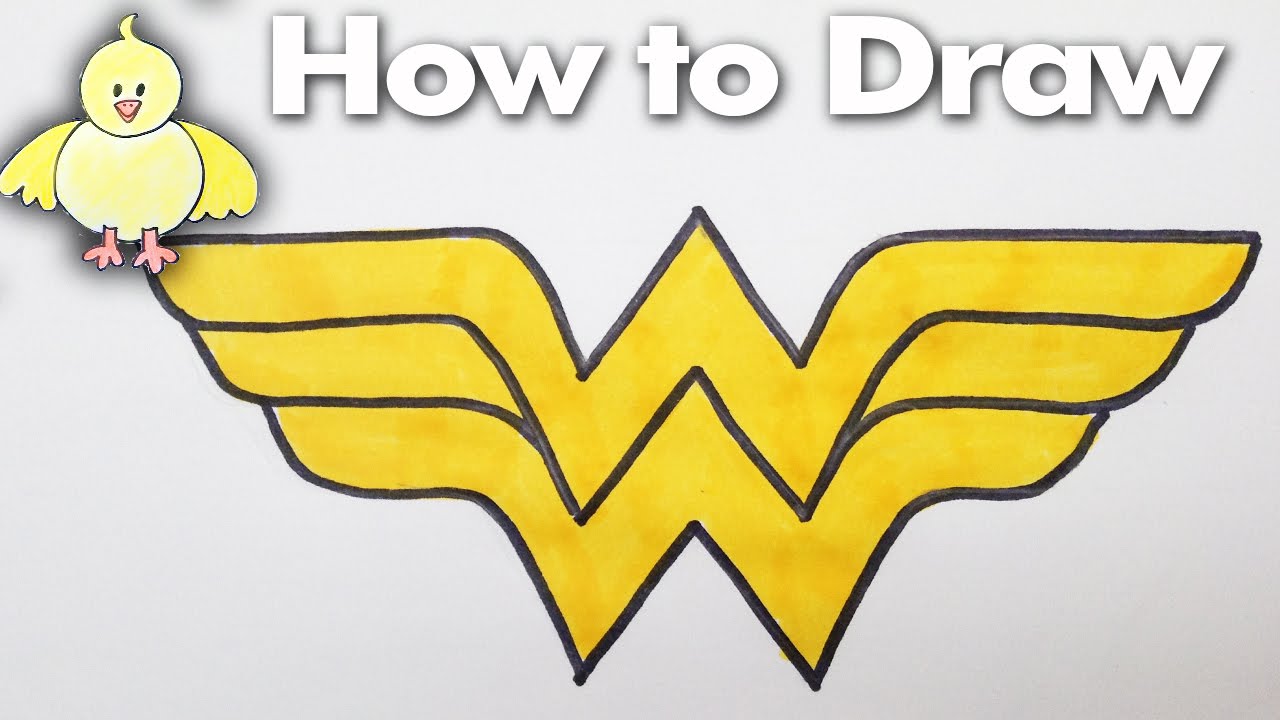 1280x720 Drawing How To Draw The Wonder Woman Logo Step By Step