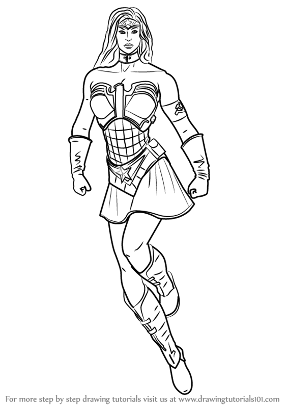 566x800 How To Draw Wonder Woman (With Pictures)