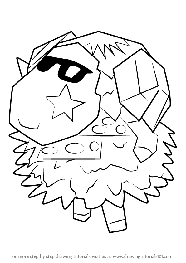 596x843 Learn How To Draw Woolio From Animal Crossing (Animal Crossing
