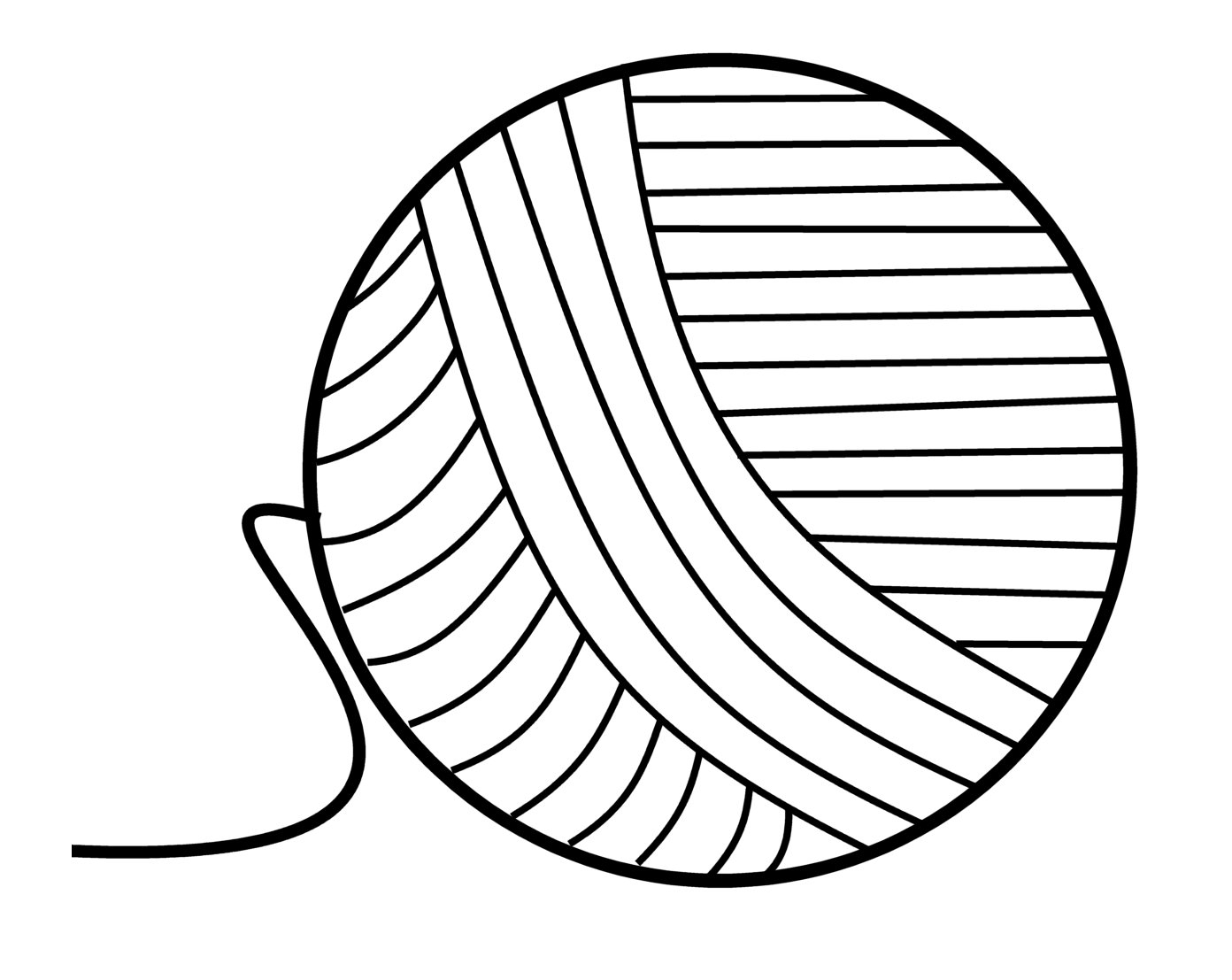 1392x1107 Ball Of Yarn Drawing Drawn Ball Yarn