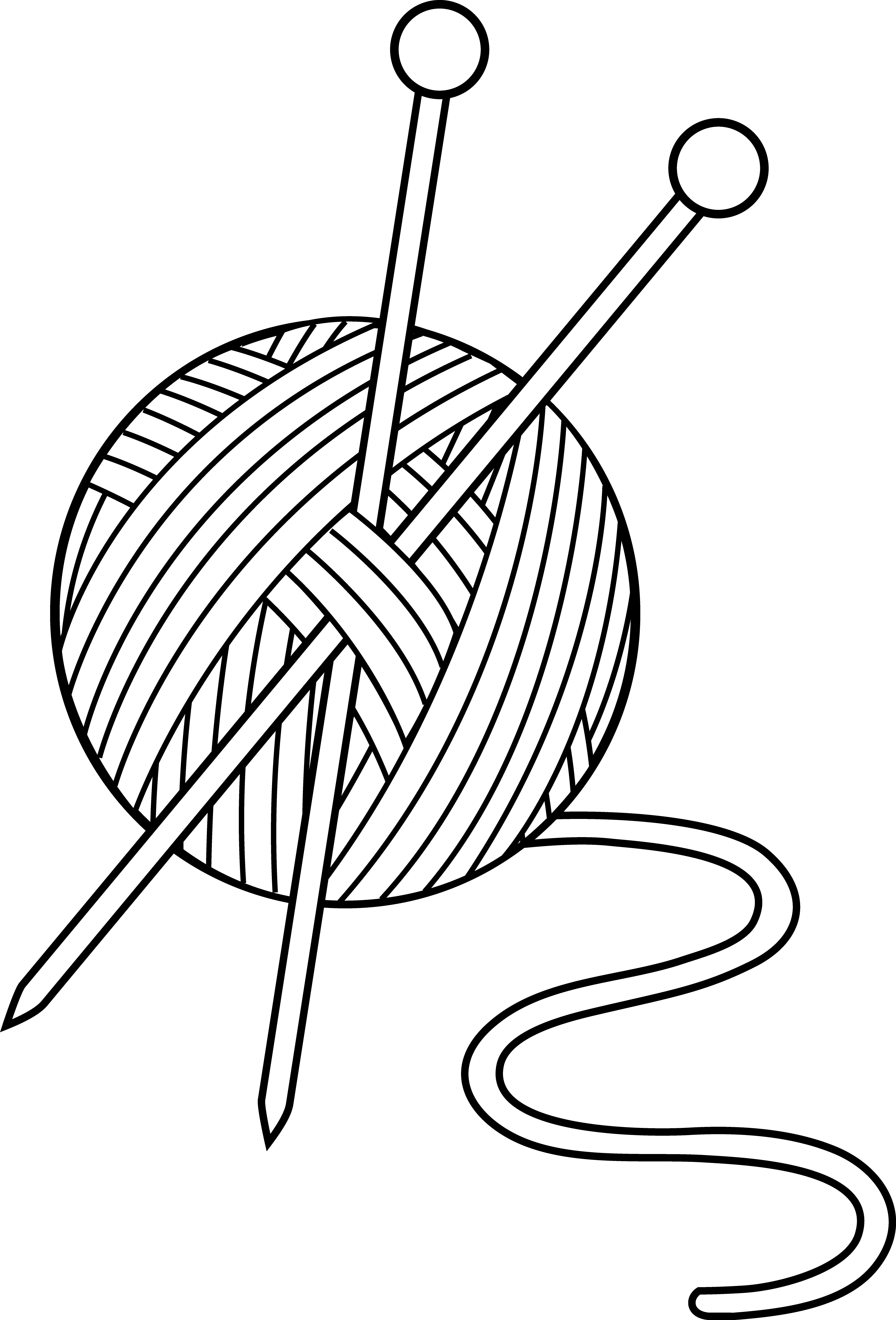 3504x5161 Black And White Knitting Set