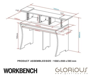 300x258 Glorious Workbench White Thomann Uk
