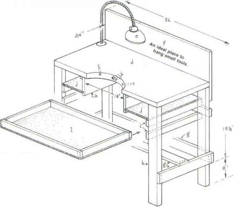474x420 Jewelers Bench Sketchup Plans