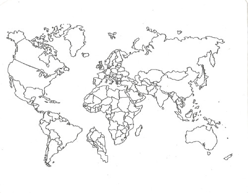 500x389 World Map Drawing Tumblr
