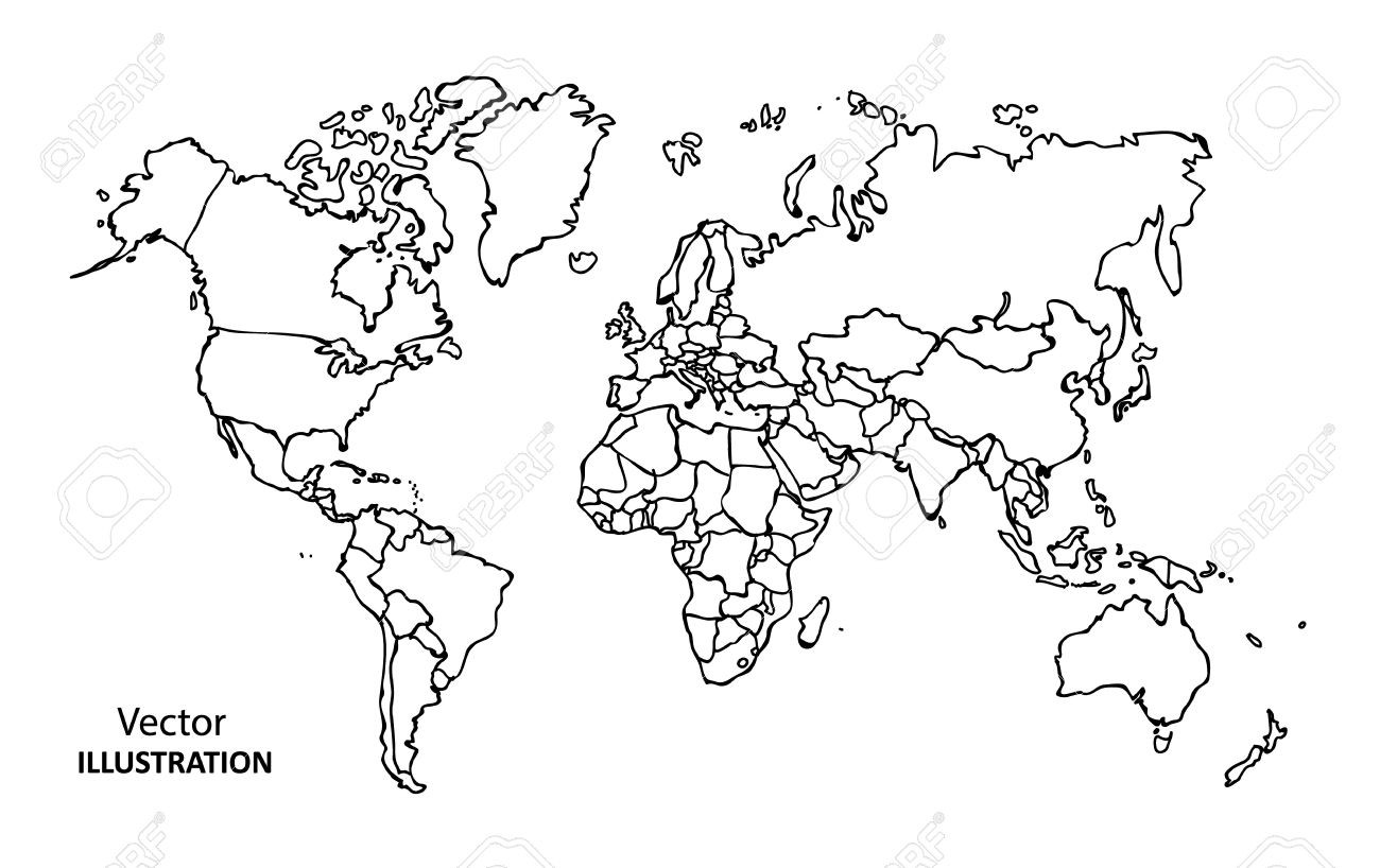 1300x818 World Map Drawing Tumblr At Getdrawings Com Free For Personal Use