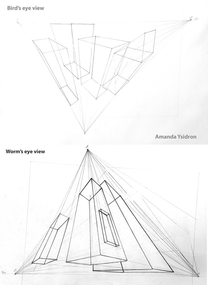 732x1000 Three Point Perspective My Drawings Three Point
