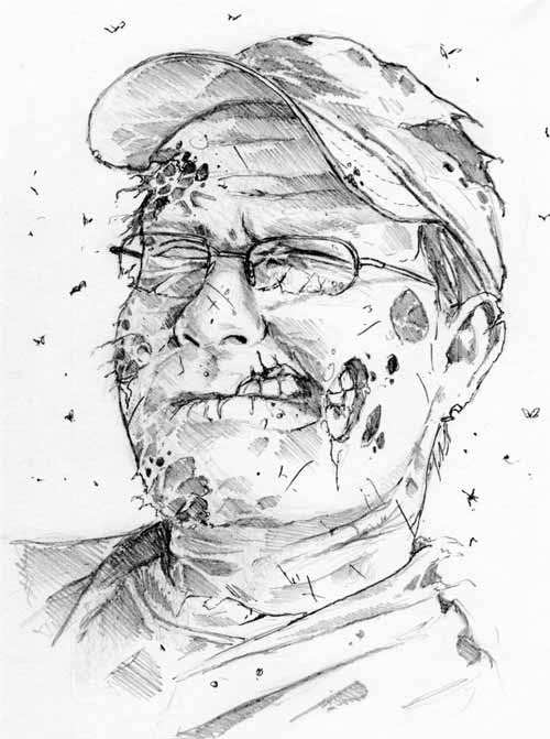 500x671 Collection Of Zombie Wounds Drawing High Quality, Free