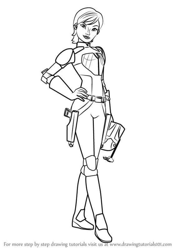 567x800 Learn How To Draw Sabine Wren From Star Wars Rebels (Star Wars
