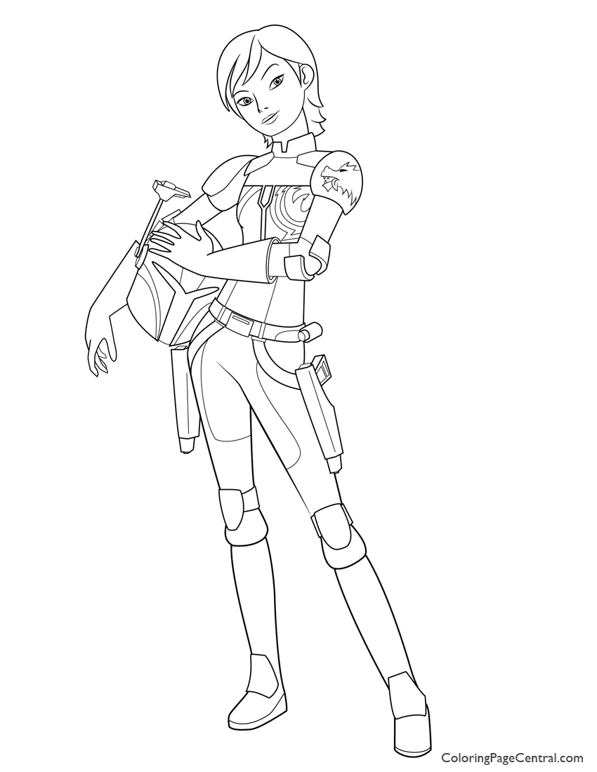 850x1100 Star Wars Sabine Wren Coloring Page Coloring Page Central