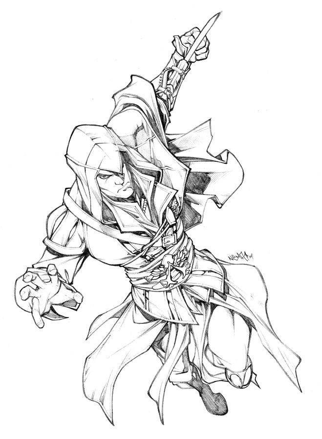 659x900 Assassin's Creed Game Coloring Pages For Kids Loic Doss Tattoo