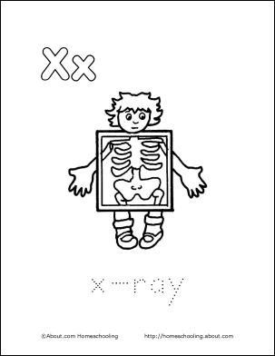 303x392 Letter X Coloring Book