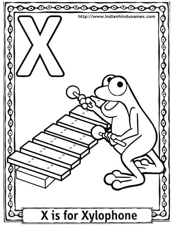 574x741 X Coloring Pages Letter X Coloring Page Big And Small Letter X