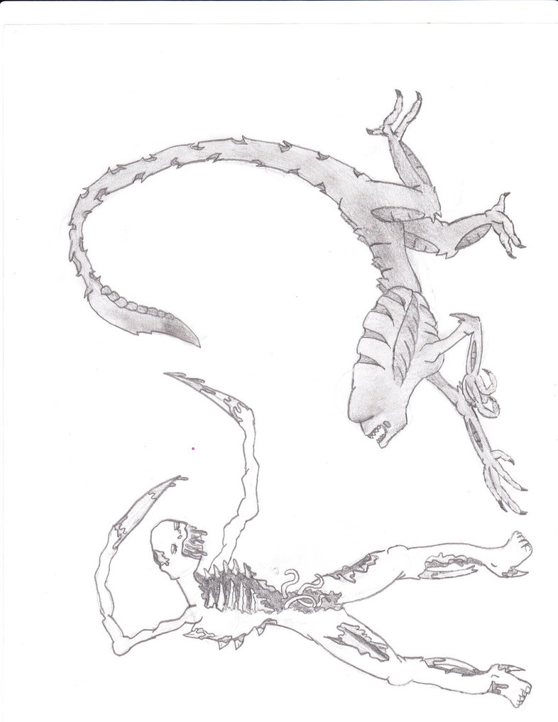 786x1017 Xenomorph Vs Necromorph By Pocketfrog555