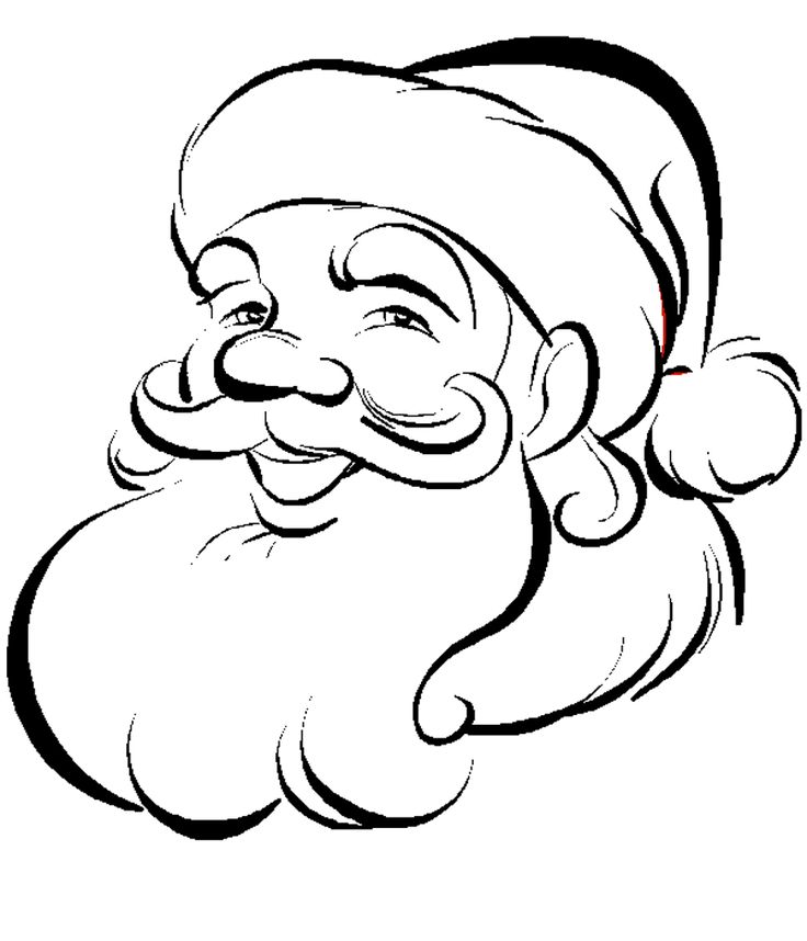 736x858 Santa Drawings Free