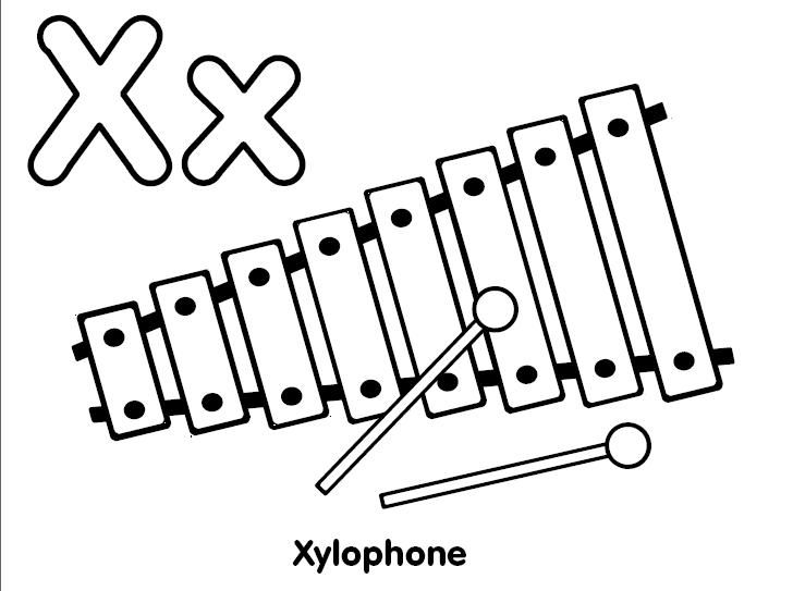 728x543 Resultado De Imagen Para Dibujo En Ingles Para Colorear Xylophone