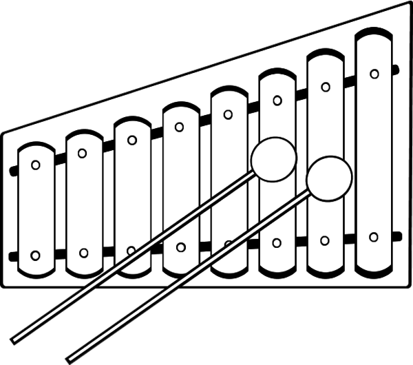 600x530 Collection Of Xylophone Drawing Easy High Quality, Free