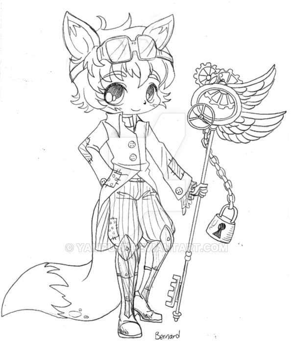 600x713 Steampunk Bernard Sketch By Yampuff
