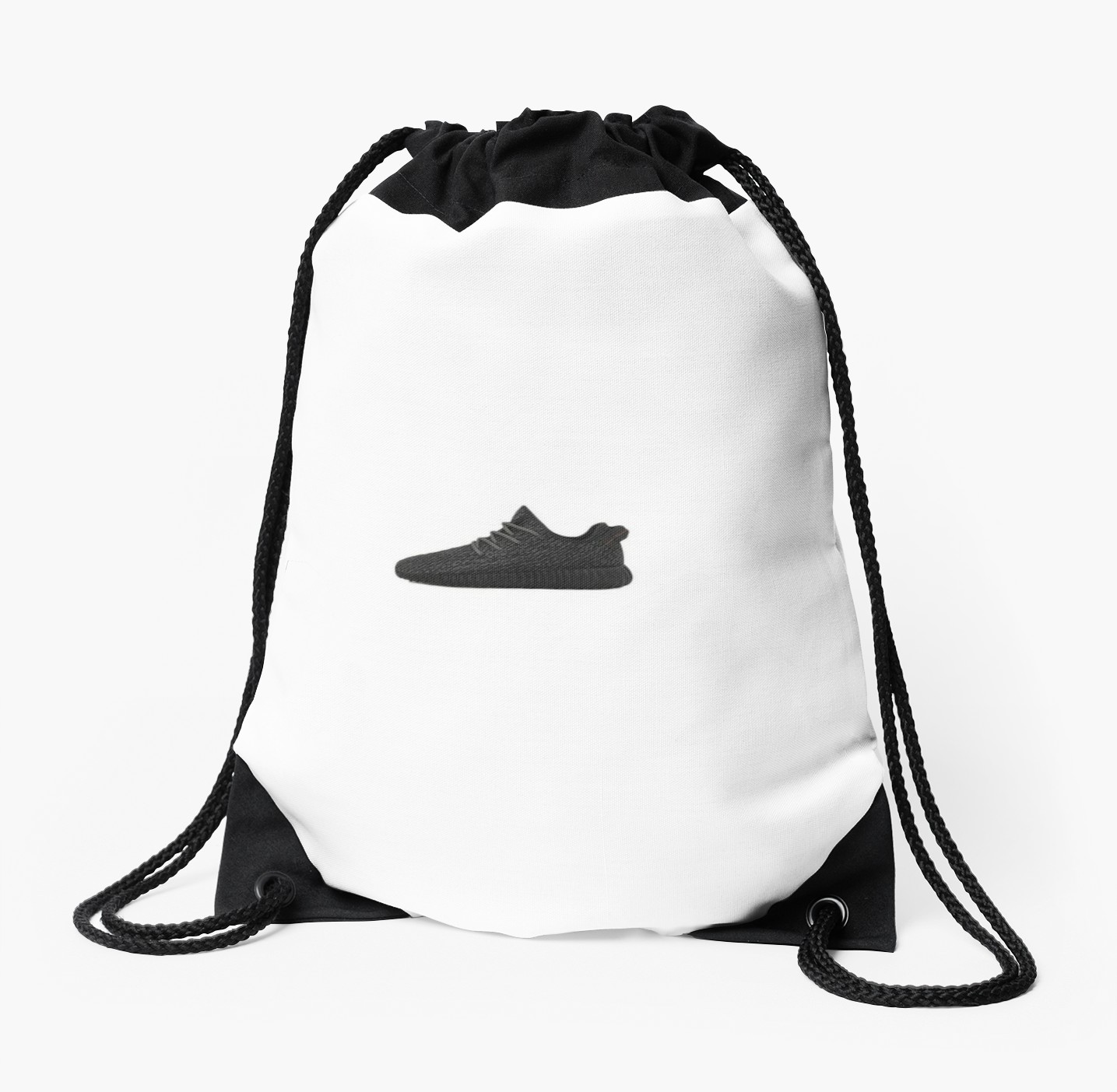 1435x1404 Yeezy Boost 350 Pirate Black Drawstring Bags By Killaani Redbubble