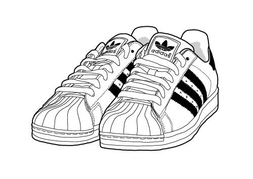 500x354 Adidas Superstar Illustration By Yula Sneakers Art Drawing
