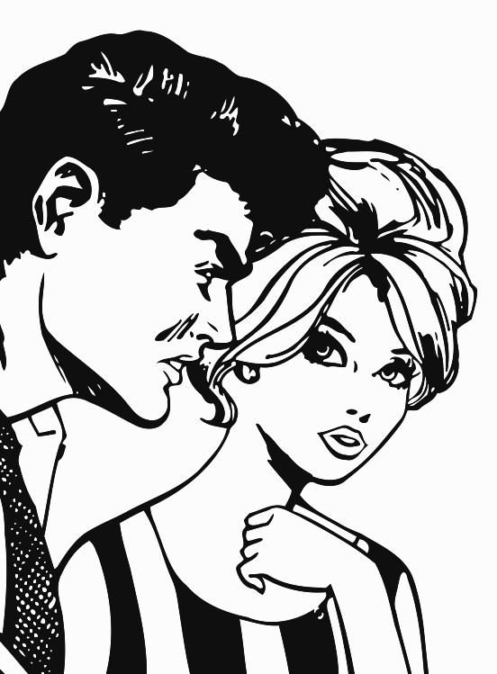 552x749 Young Couple In Love 3 Printable Image Illustration Sketch